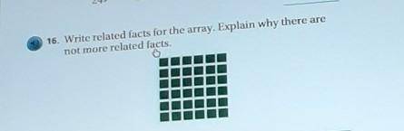 Write related facts for the array explain why there are not more related facts