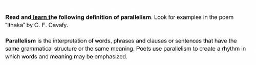 If this is the definition of parallelism how is it used and examples in Ithaca?