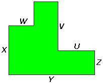 Please help! If U = 5 feet, V = 8 feet, W = 3 feet, X = 6 feet, Y = 13 feet, and Z = 4 feet, what is