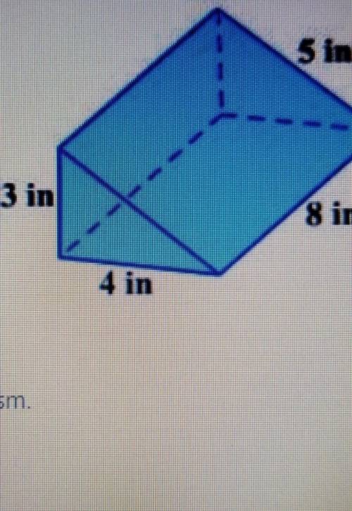 Find the lateral surface area of the triangular prism.