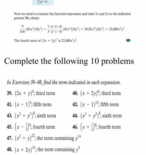 Could anybody help me with these problems or give me the answers for it? PLEASE!!!