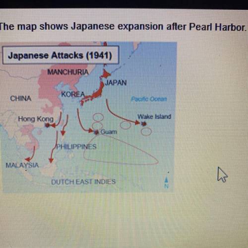 Which of the targets shown on the map were US-controlled prior to Japan's expansion? Hong Kong Dutch