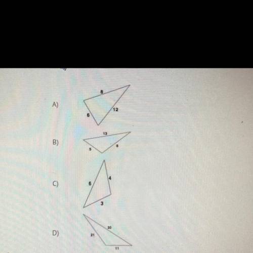 Which of these triangles in NOT possible ?