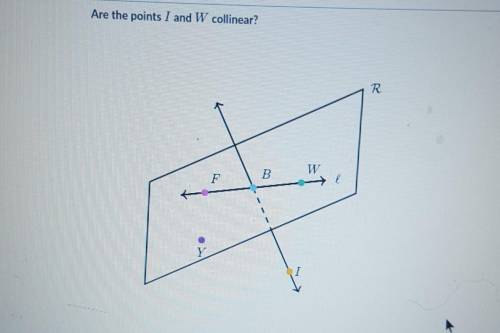 Are the points I and W collinearchoose 1 answer yes or no