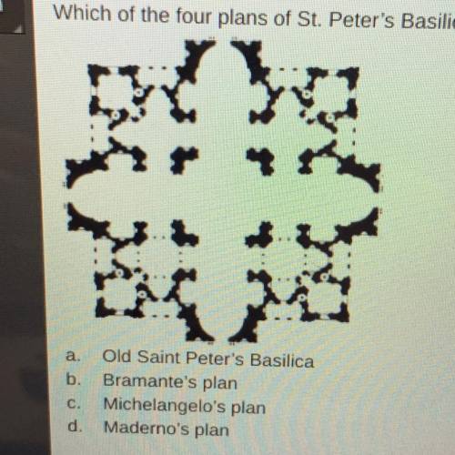 Which of the four plans of Saint peters basilica is represented in the image below?