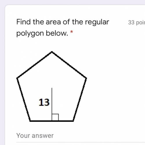 Find the area of the regular polygon below. Round to the nearest hundredth.