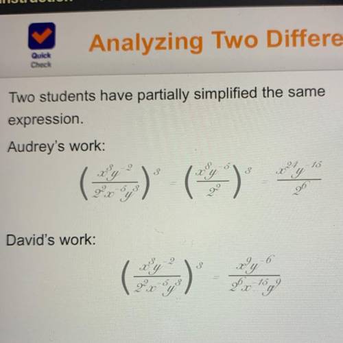 Who is correct, Audrey or David?