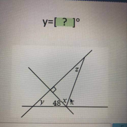 What’s the angle for y?