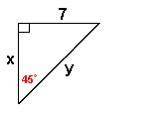 Use the figure below to find the answer.  Find y. y =