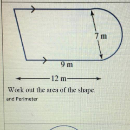 What is the area & perimeter of the shape?