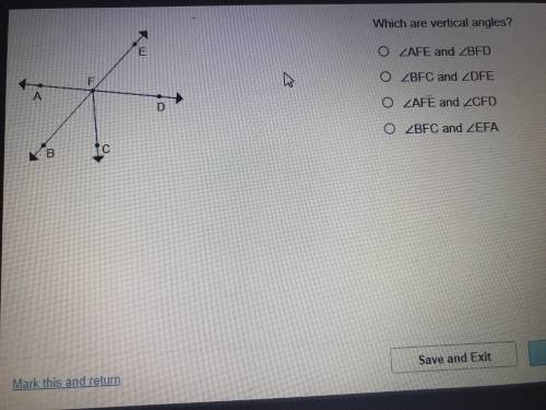 Which are vertical angles