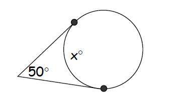 Find x for the following circle. This is geometry.