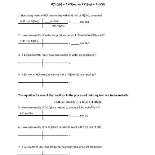 Stoichiometry  I need help answering these questions.