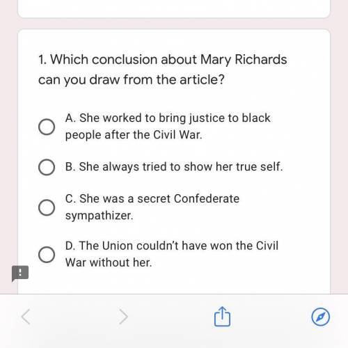 Which conclusion about Mary Richards can you draw from the article?