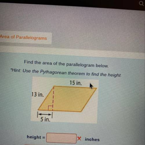 What is the height of the parallelogram