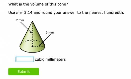 Help, What is the volume of this cone?