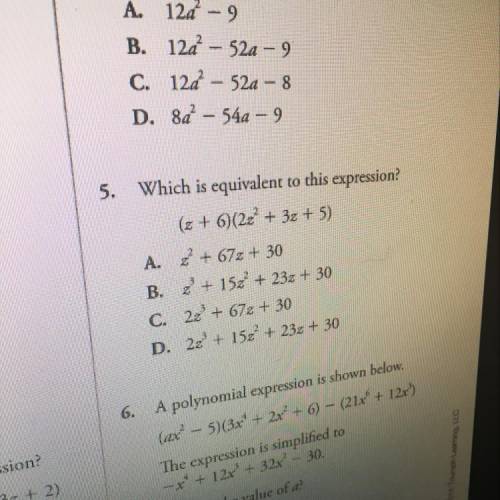 Number 5 ABC or D? Please help