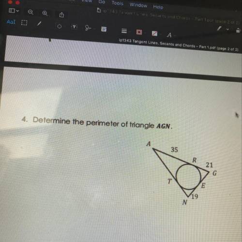 What is the perimeter of triangle AGN?