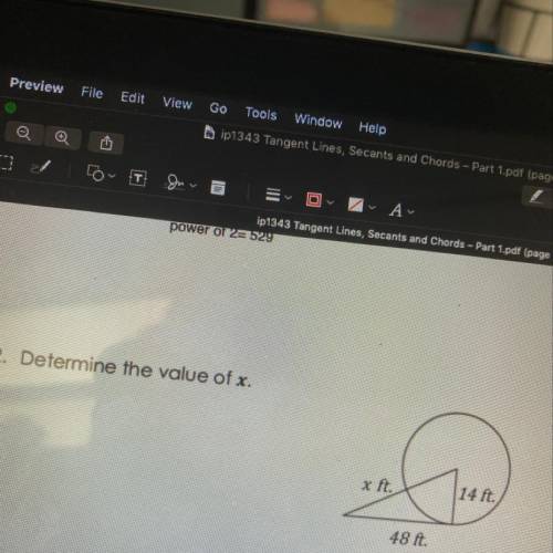 Determine the value of x ? i’m so bad at math. sorry