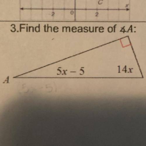 Find the measure of A