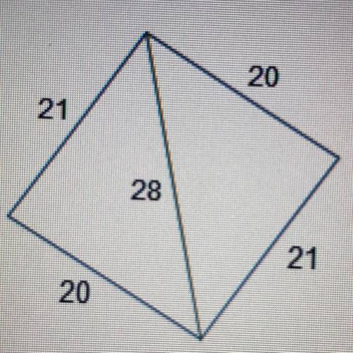 Is the figure a rectangle? Explain The figure is a parallelogram. One diagonal measures 28 unts. No,