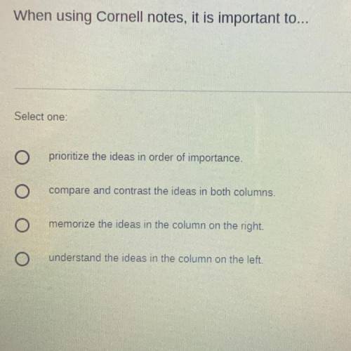 When using Cornell notes it is important to?