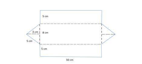 2. A tent in the shape of a triangular prism is made using the following piece of fabric.  Find the