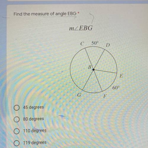 Find the Measure of angle EBG