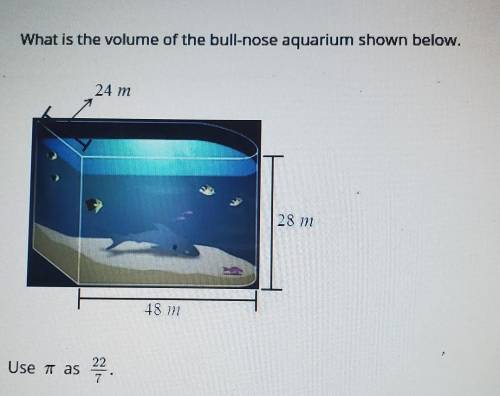 What is the volume of the bull nose aquarium shown below.