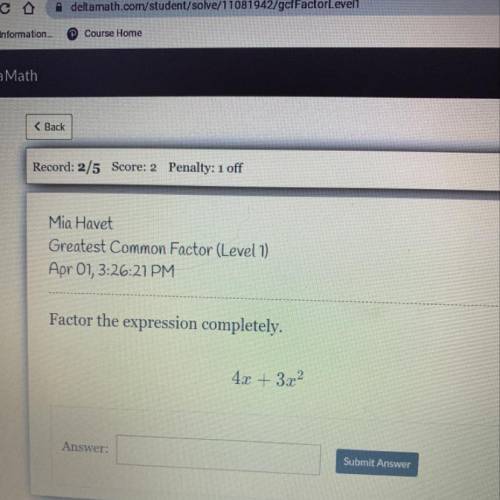 What is the greatest common factor of this equation