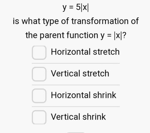 Homework question. What type of transformation?