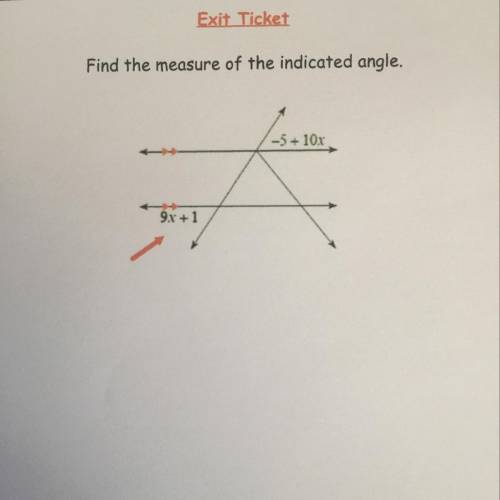 Find the measure of the indicated angle open image