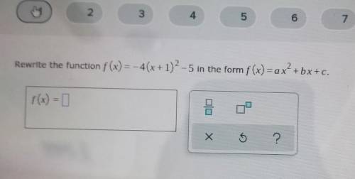 30 POINTS (8th grade algebra)Rewrite the functionThanks