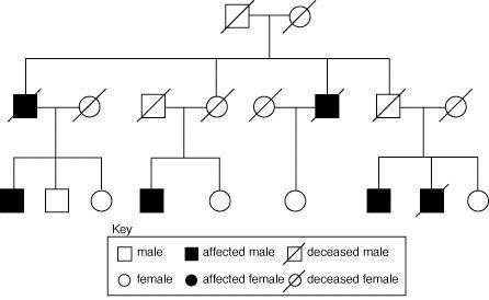Based on the information in the pedigree chart, all of the statements are true EXCEPT A) if the dise