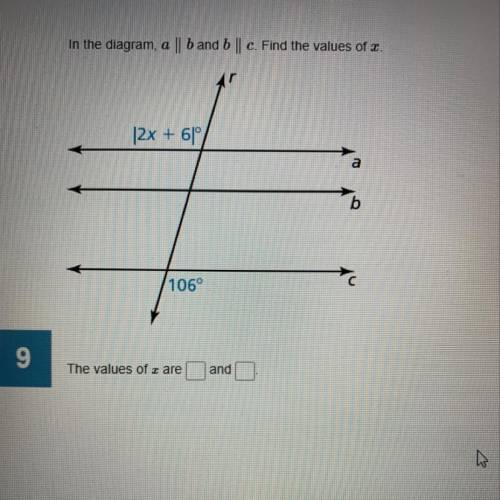 What are the values of x ?