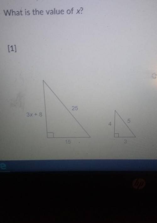 What is the value of x?Please help