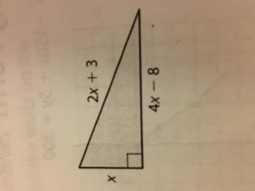 The perimeter of the triangle shown is 30 inches. What is the length of the longest side of the tria