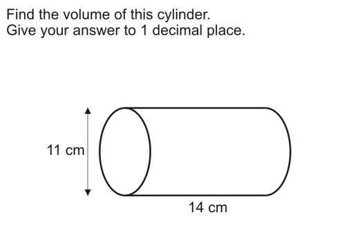 Find the volume of this cylinder. Give your answer to 1 decimal place.
