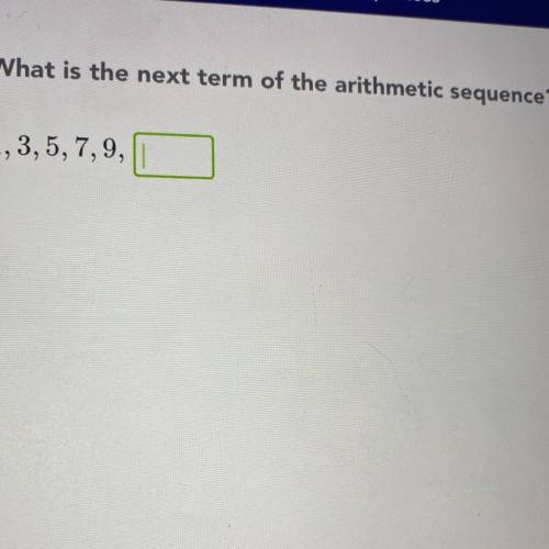 What is the next arithmetic sequence 1 3 5 7 9