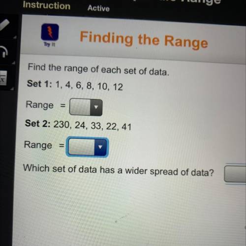 Find the range of each set of data.