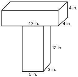 What is the volume of the composite figure? 372 cubic in. 180 cubic in. 272 cubic in. 192 cubic in.