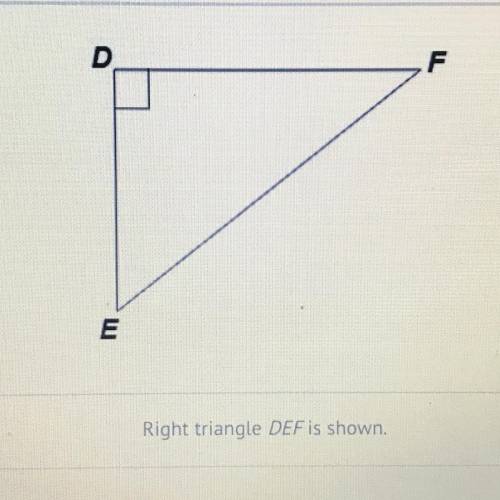 Which is equal to sin of angle e? a) cos of angle D b) cos of angle F c) sin of angle D d) sin of an