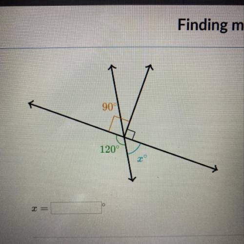 Find the missing angle- x=?