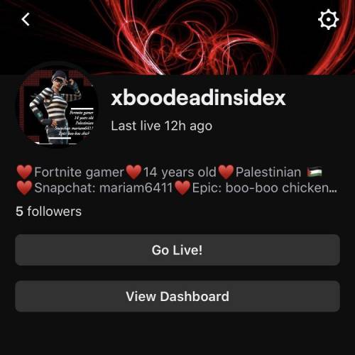 Idk but everyone that sees this go follow xboodeadinsidex on twitch ♥️♥️♥️