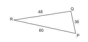 Find the measure of angle P in the triangle below.