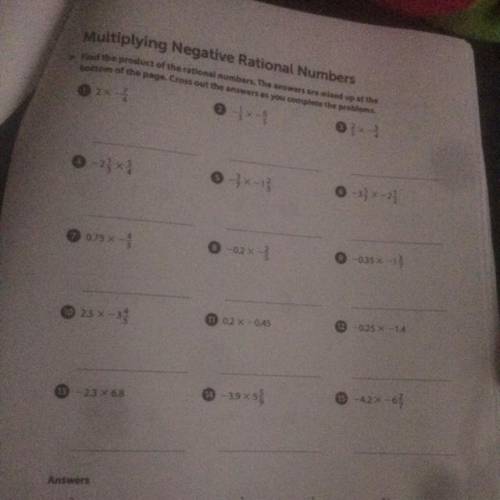 Multiplying Negative Rational Numbers