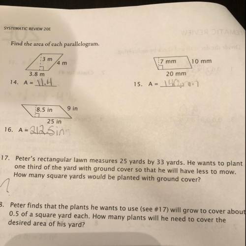 Help with question 17 plz!!