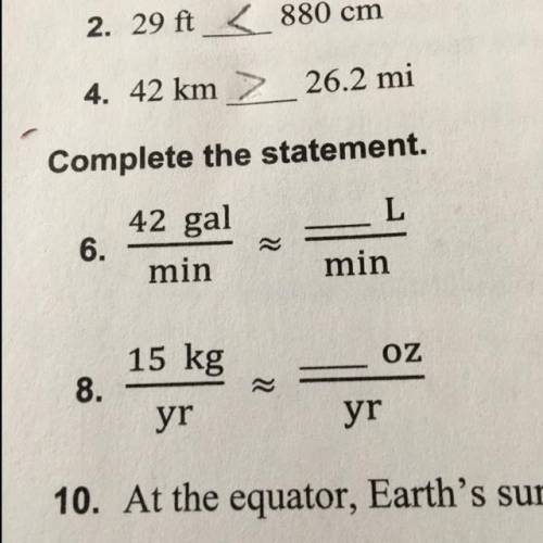 Only need help with 6. And 8.