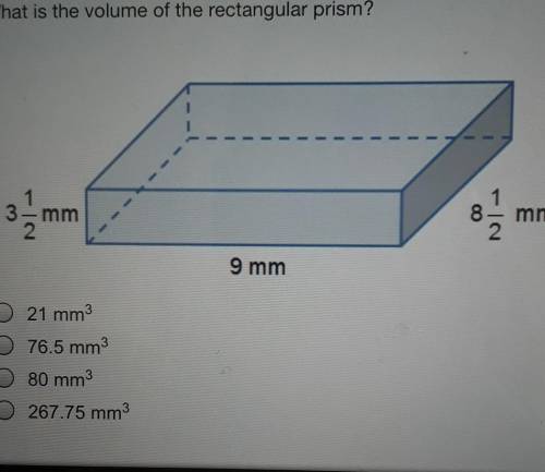 What is the volume of the rectangle prism