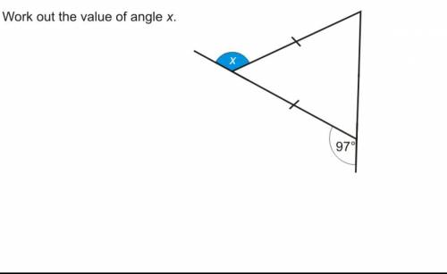 I need to find the value of angle x please help